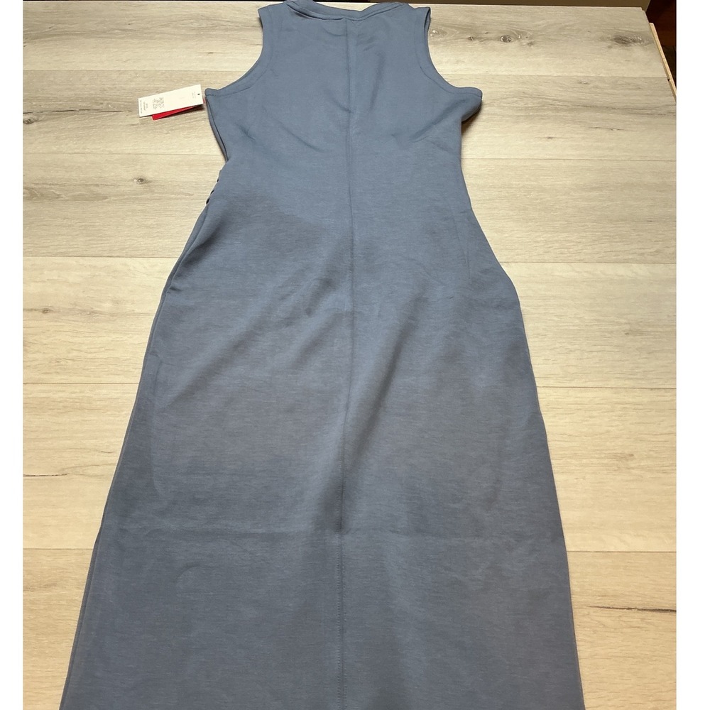 Spanx AirEssentials Draped Midi Dress Rain Blue Size XS New With Tags - Picture 8 of 8